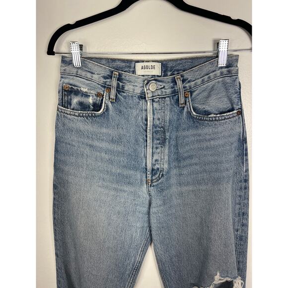 Agolde 90s Pinch Mid Rise Straight Leg Denim Jeans 27 Fall Capsule Vacation Easy - Picture 3 of 10